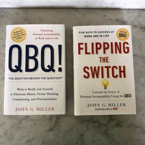 JOHN MILLER QBQ! & Flipping the Switch Signed Hardcover Book Bundle Audio CD